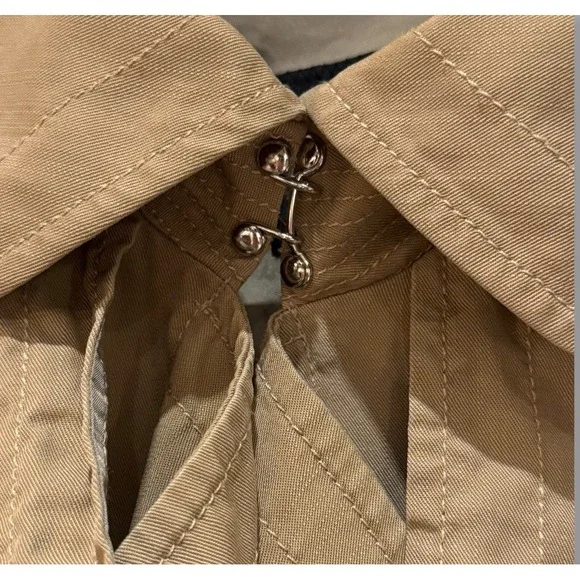 Aritzia‎ Babaton XS Lawson Trench Coat Beige Long Open Front ASO Meghan Markle